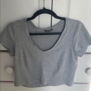 Grey Brandy Melville cropped tea